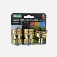 Holman Brass Hose Connector Set 12mm. 8530H