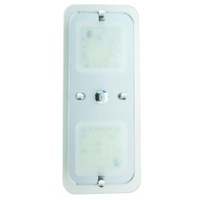 CAMEC LED SQ CRYSTAL 2 SECTION 48 WHITE/4 BLUE LED P/BUTTON