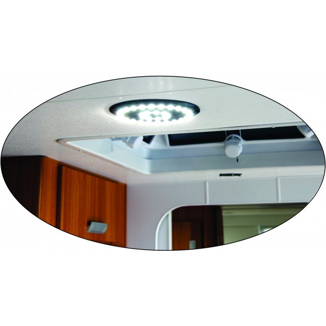 RV Media Light & Speakers Combo 6inch 33 LED Black 180 Watt Pair