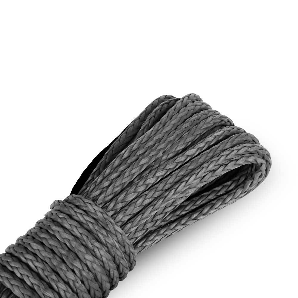 6mm x 15M Dyneema SK75 Winch Rope Black Synthetic Strap Boat ATV 4WD