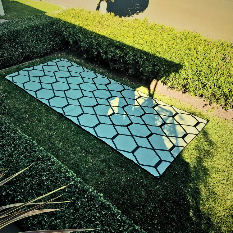 DLG Australia 610 x 240 cm Recycled Mats Black/Grey with Bag DLG Australia Caravan RV Camping