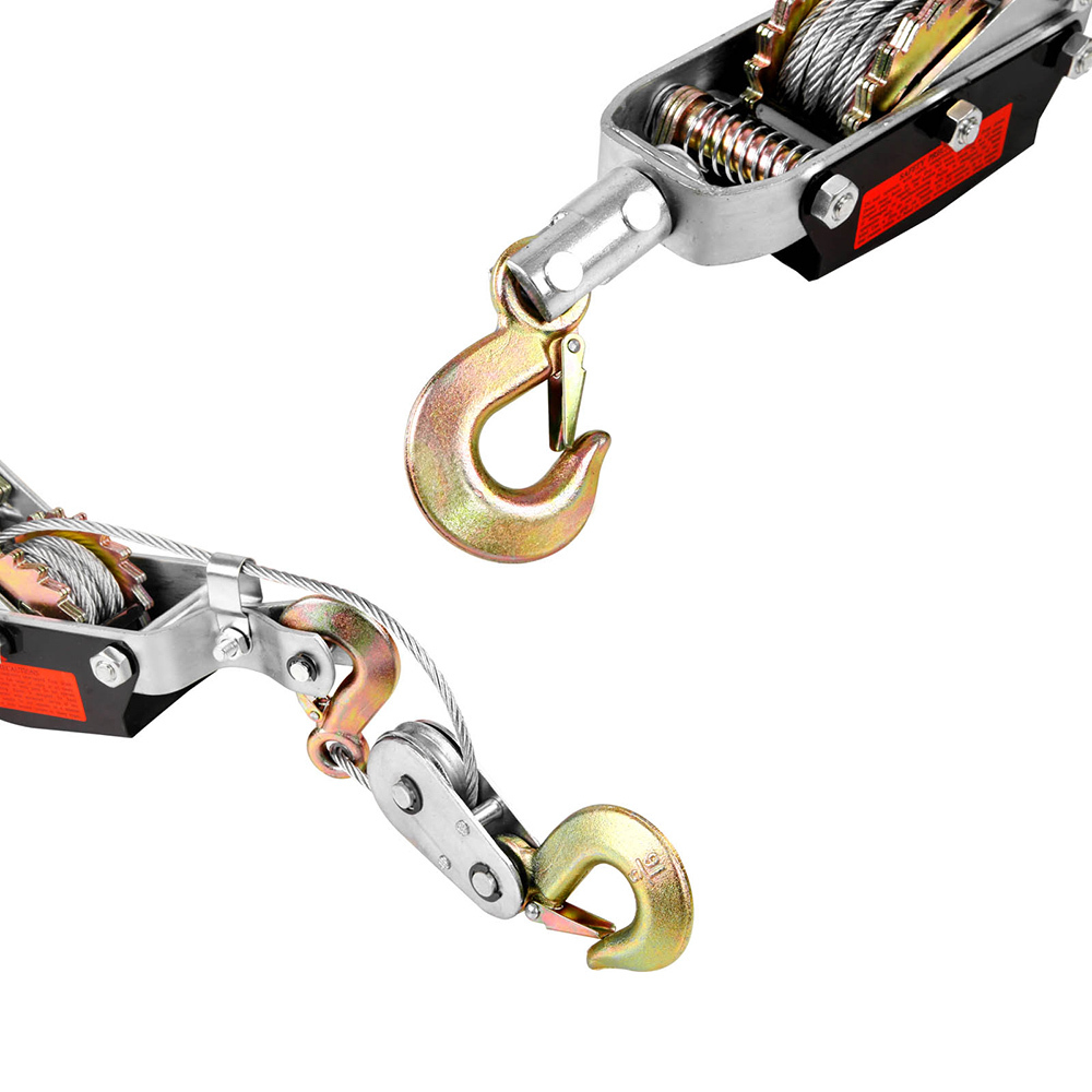 4 Tonne 3 Hook Hand Winch Puller Hoist Caravan RV Camping