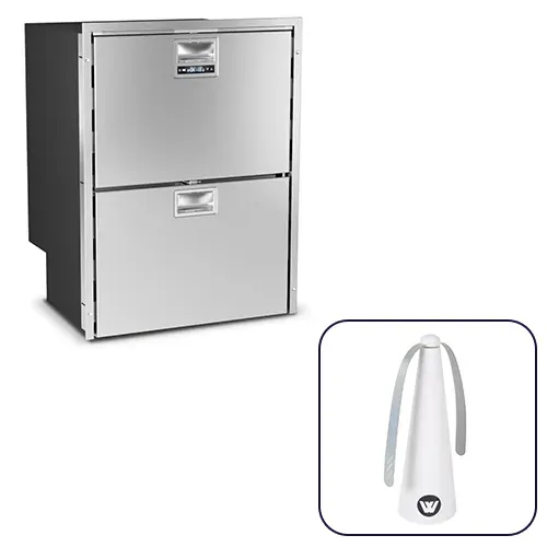 Vitrifrigo DRW180A Stainless Steel 2 Drawer Fridge Freezer 150L