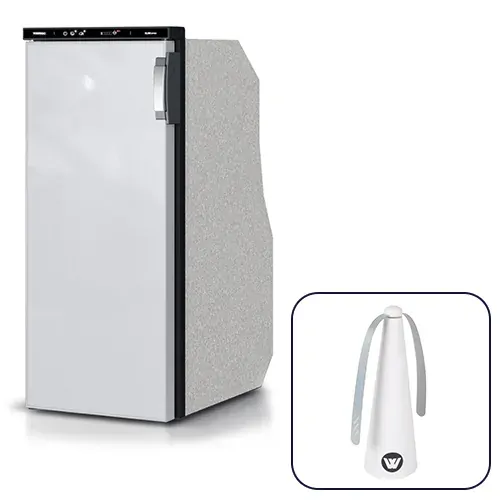 Vitrifrigo Slim 90 82 Litre 12/24V Fridge Freezer Silver, Chrome Lock
