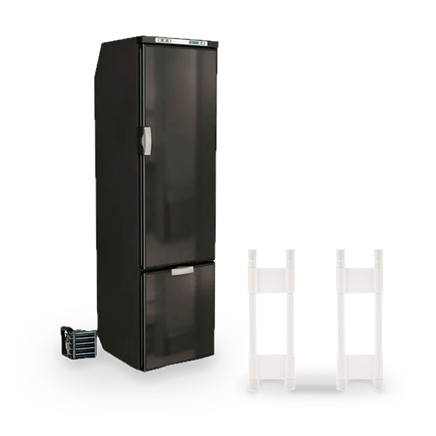 Vitrifrigo Slim 150 CHR 140 Litre 12/24V Black Compressor Fridge Freezer with Chromelock