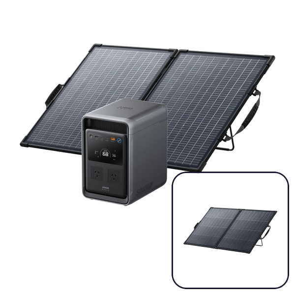Anker SOLIX S2000 Portable Power Station and 100W Solar Panel Bundle