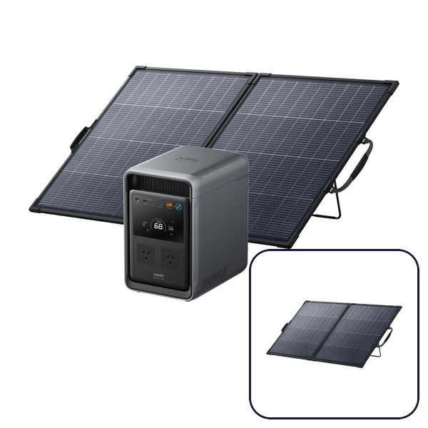 Anker SOLIX S2000 Portable Power Station and 200W Solar Panel Bundle