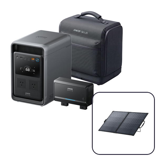 Anker SOLIX S2000 Portable Power Station, Water Resistant Bag and Alternator Charger