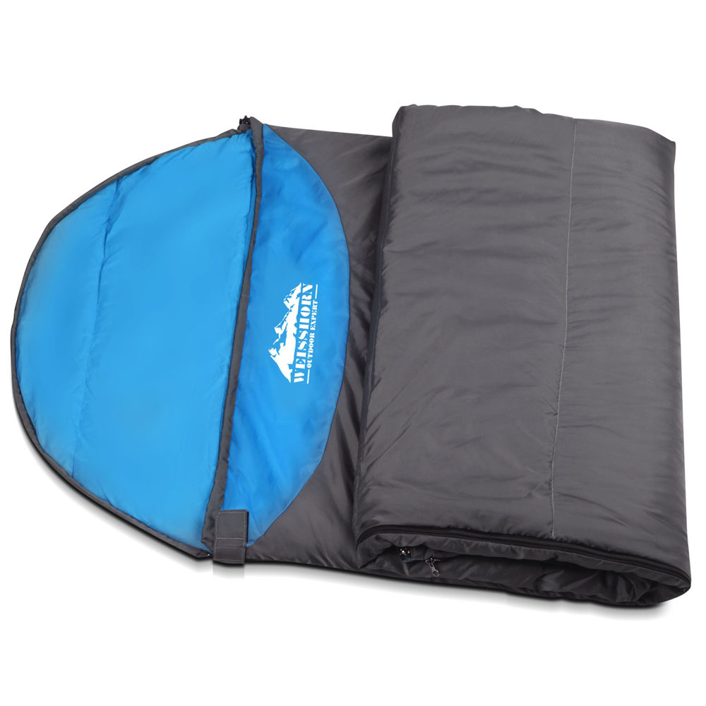 Single Thermal Micro Compact Sleeping Bag Blue & GreyFor Sale