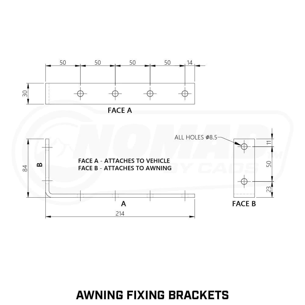 NOMAD Shower Tent Awning (Foldout) with Roof NOMAD Caravan RV Camping