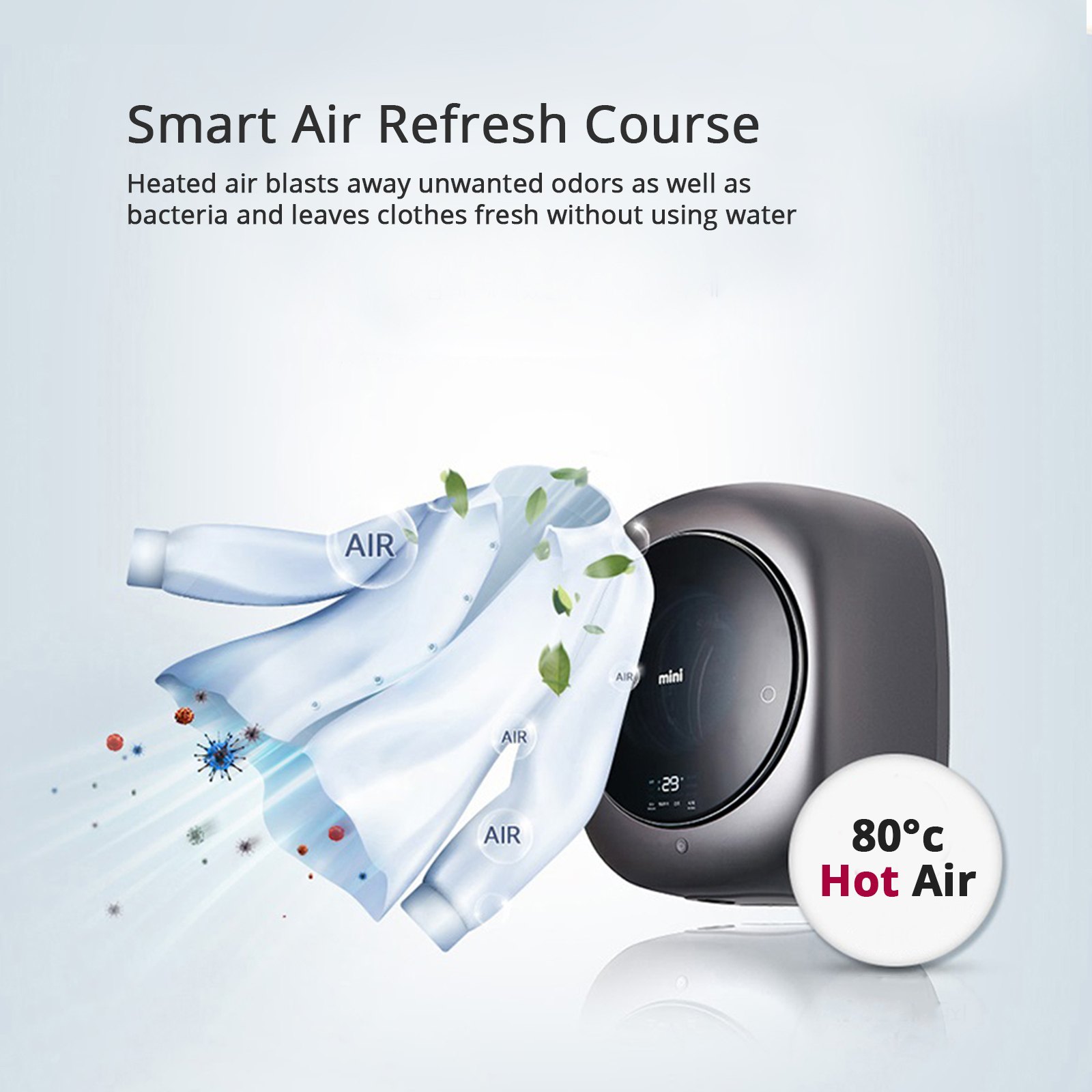 Winia (Daewoo) 2.5kg Wall Mounted Mini Washing Machine & Dryer Combo