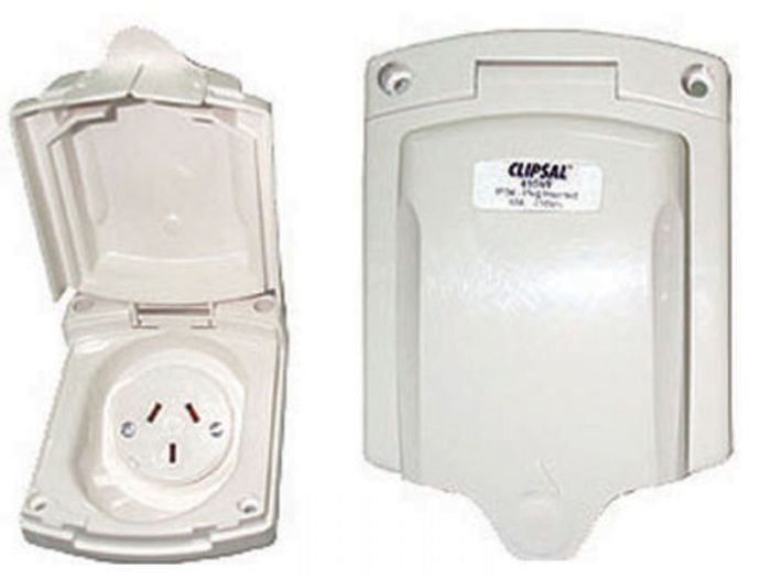 POWER OUTLET NEW STYLE WHITE 10A 240V