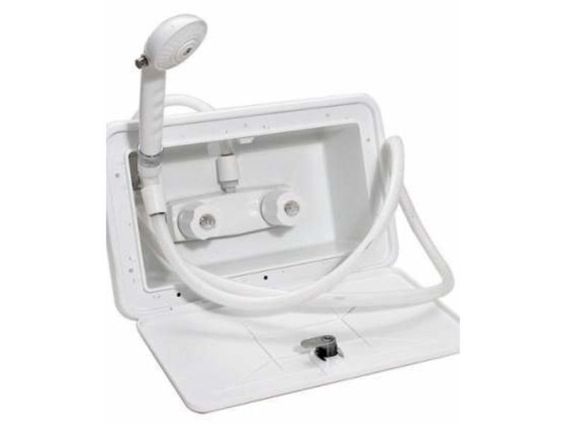 RECESS EXTERNAL WALL SHOWER WHITE