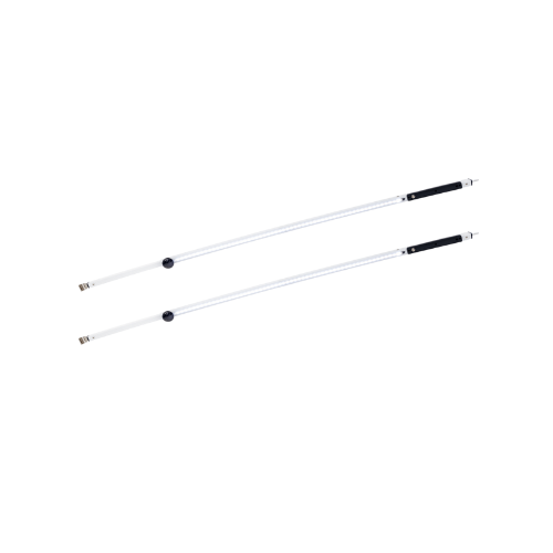 Aussie Traveller 2 x White Mini Curved Roof Rafter (CRR) with LED