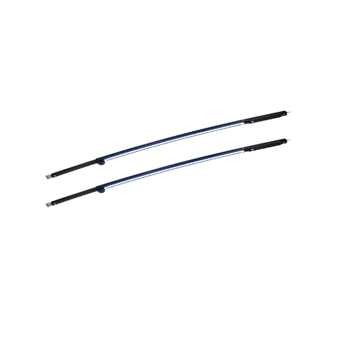 Aussie Traveller 2 x Black Mini Curved Roof Rafter (CRR) with LED