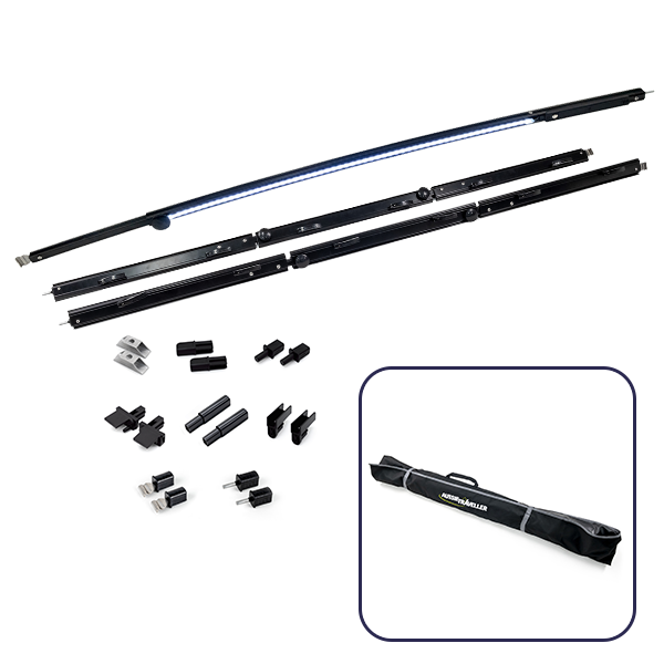Aussie Traveller Black Anti-Flap Kit (AFK) Pro+ Bundle with 1 x Mini LED Curved Rafter