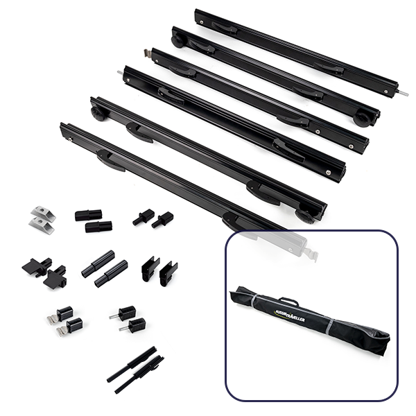 Aussie Traveller Anti-Flap Kit (AFK) Pro+ Black, to suit Fiamma F45S/F45L 2.6m