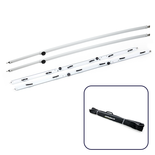 Aussie Traveller White Anti-Flap Kit (AFK) Pro Bundle with 2 x Mini Curved Rafter