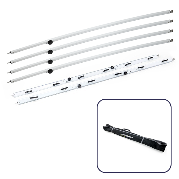 Aussie Traveller White Anti-Flap Kit (AFK) Pro Bundle with 4 x Mini Curved Rafter