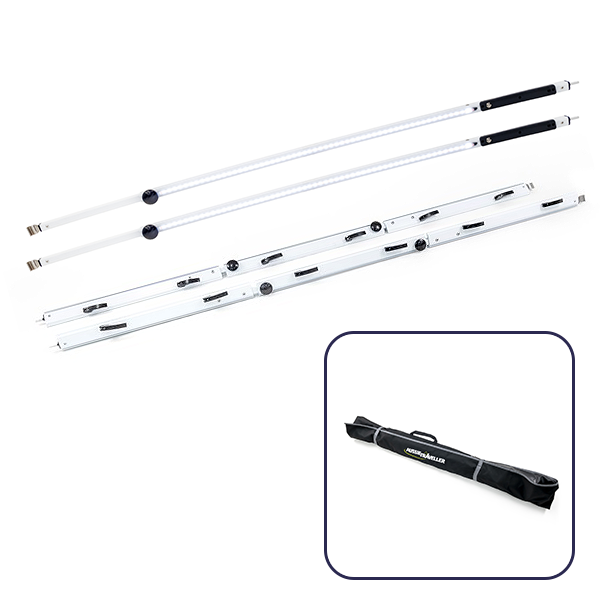 Aussie Traveller White Anti-Flap Kit (AFK) Pro Bundle with 2 x Mini LED Curved Rafter