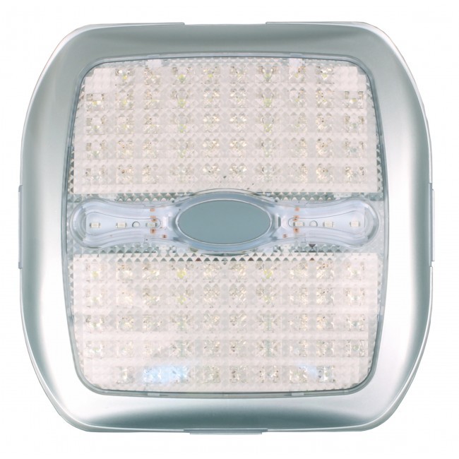 LED SQUARE LIGHT 60 WHT LEDS PUSH BUT6 BLUE LED/NIGHT LIGHT