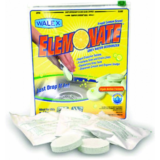Walex Elemonate Grey Water Deodoriser, 5 Tablets - Lemon