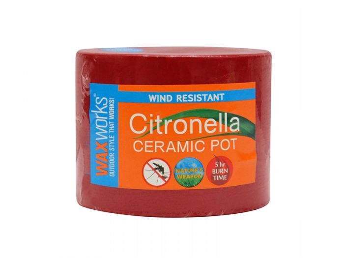CITRONELLA CERAMIC POT WIND RESISTANT