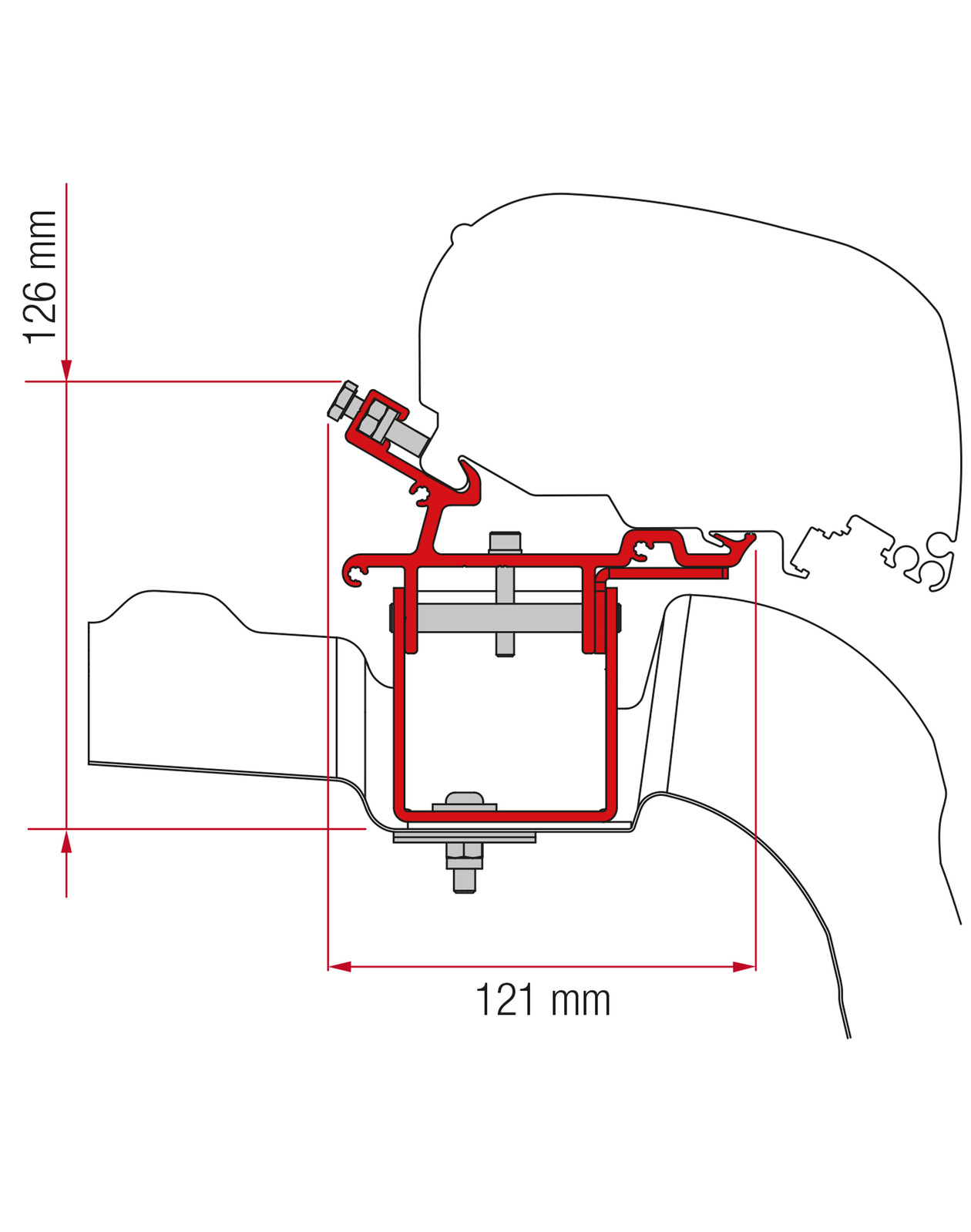 Fiamma Kit VW Crafter, without Roof Rail - 98655Z058