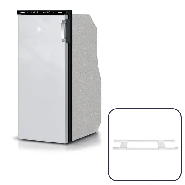 Vitrifrigo Slim 90 82 Litre 12/24V Fridge Freezer Silver, Chrome Lock