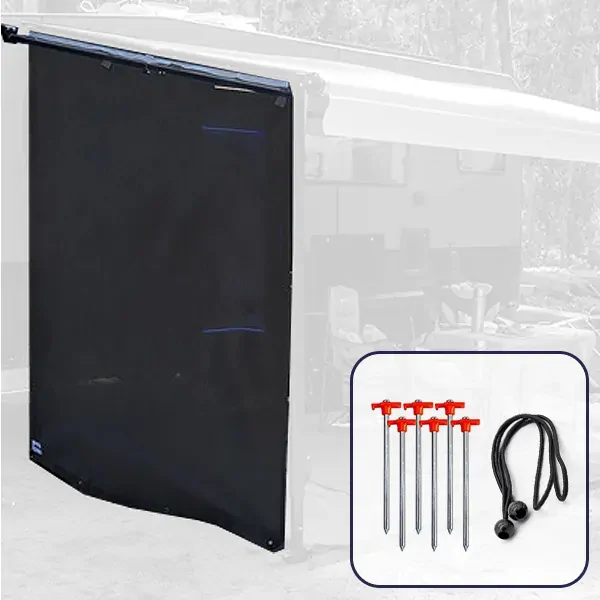 Aussie Traveller Black Sunblocker End Wall for Full Height Caravan