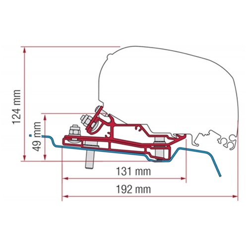 Fiamma F80-F65 Adapter Kit - Ford Transit H3 400. 98655Z108