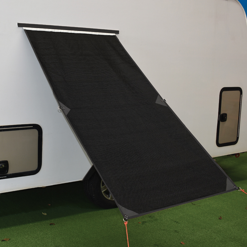 Coast Black Fridge Vent Sunscreen w/ Black Sail Track W1000mm x H1900mm