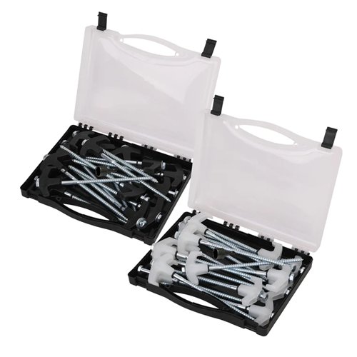 Aussie Traveller Screw In Pegs Bundle, Black & Lumo