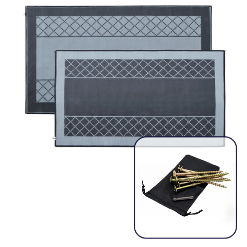 ACM 6x2.4m Crisscross Plain Centre Annexe Mat Grey/Black