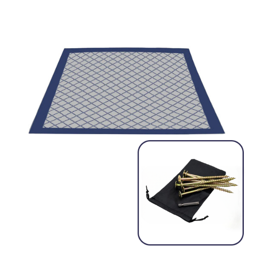 ACM 3x3m Gazebo Annexe Mat Navy/Grey