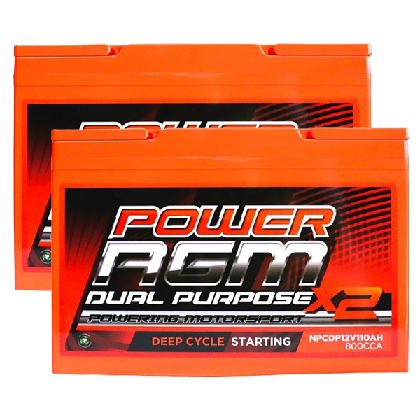 Power AGM 2 x 110Ah 12V Dual Purpose Battery, NPCDP12V110AH