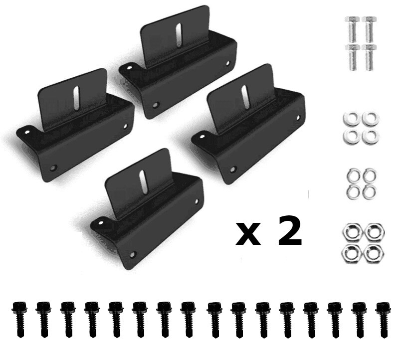 Adjustable Black Aluminium Solar Panel Bracket, Pack of 8