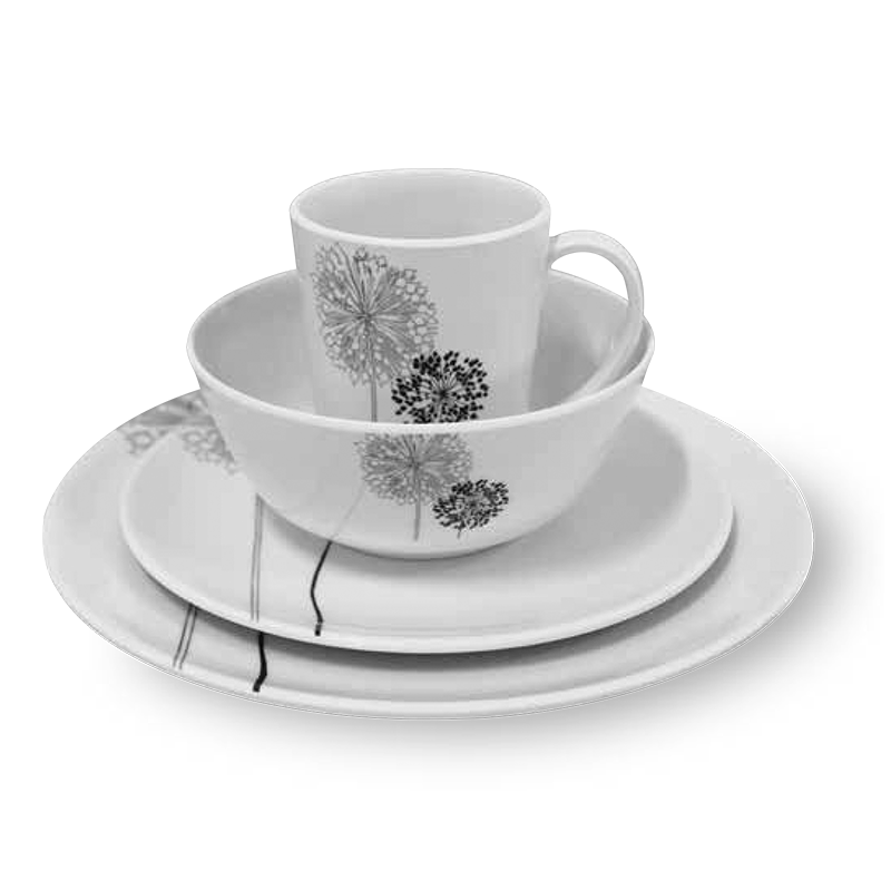 Coast 100% Melamine 16pcs Dinner Set - Dandelions