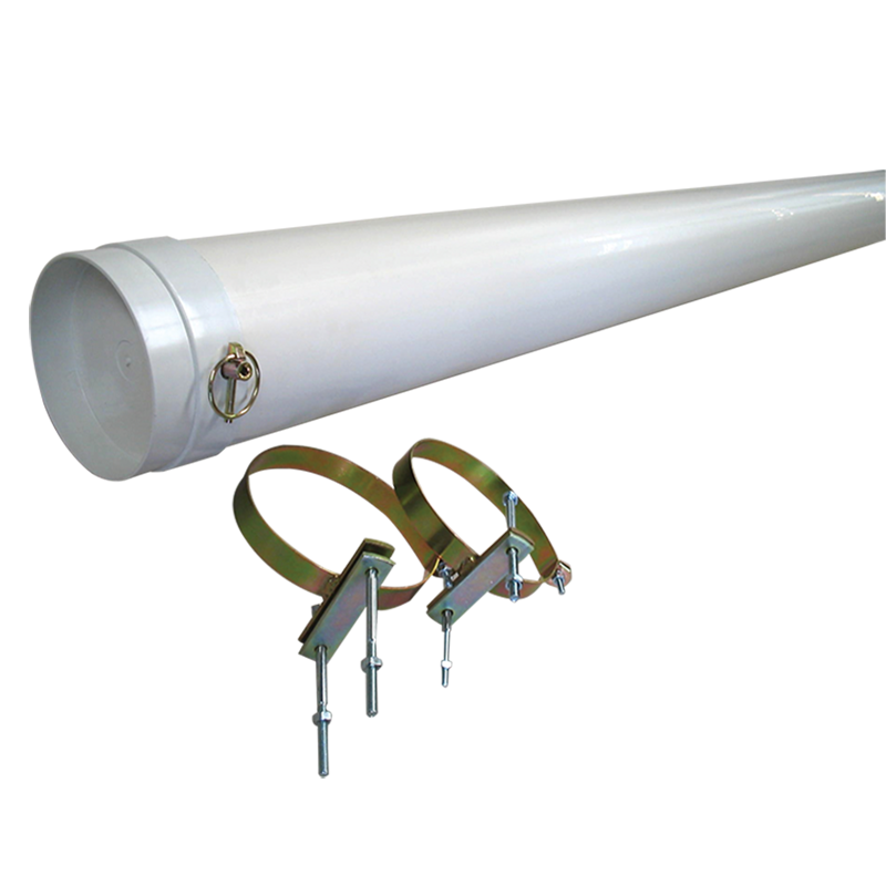 POLE CARRIER (L) 2000MMx150MM C/W PAIR OF MOUNTING BRACKETS. PC150-2M