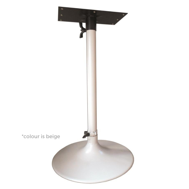 WINEGLASS TABLE LEG C W BASE TOP 710MM BEIGE. C2800F Caravan RV Camping