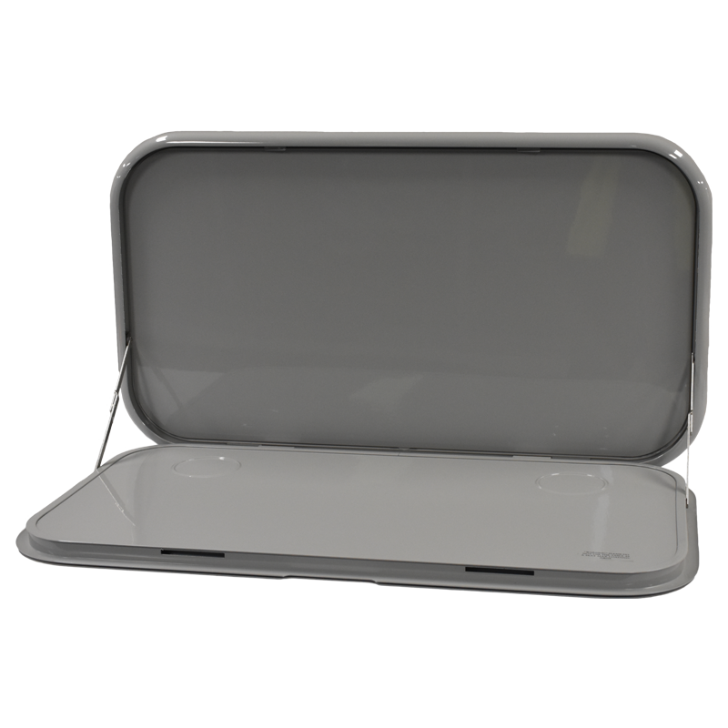 Coast Light Grey 4RC Caravan Picnic Table with LED & Backing Plate - 800 x 445mm
