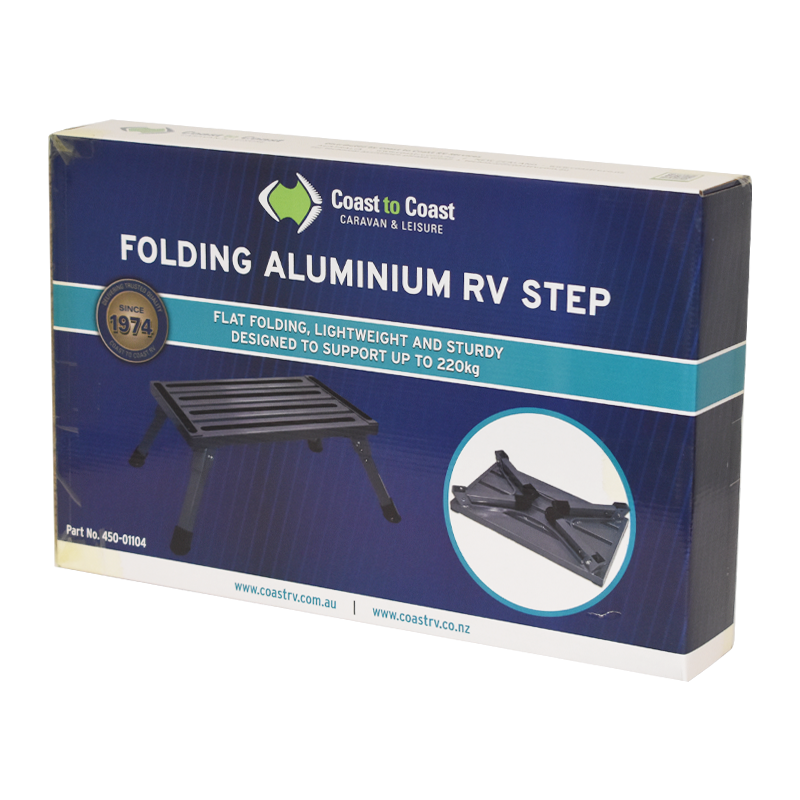 Coast Folding Aluminum RV Step (220kg Capacity)