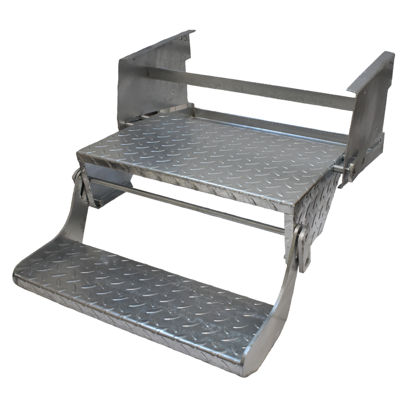 COAST Double Pull-Out Caravan Step - Galvanised Steel 560mm