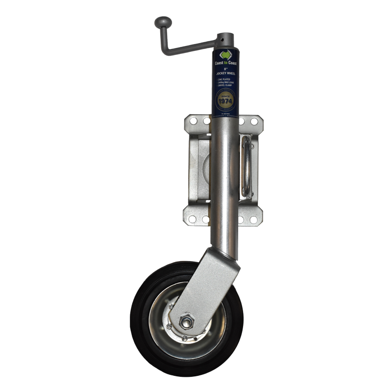 COAST 8" Jockey Wheel (750lbs) + Swivel Clamp. BD-03G1