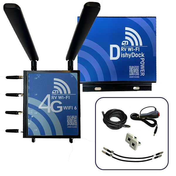 RV WIFI Internal DishyDock for Starlink System with 4G Router & 3 Meter Cable