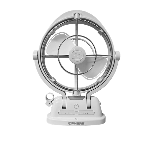 Sphere White Viento Fan and Light
