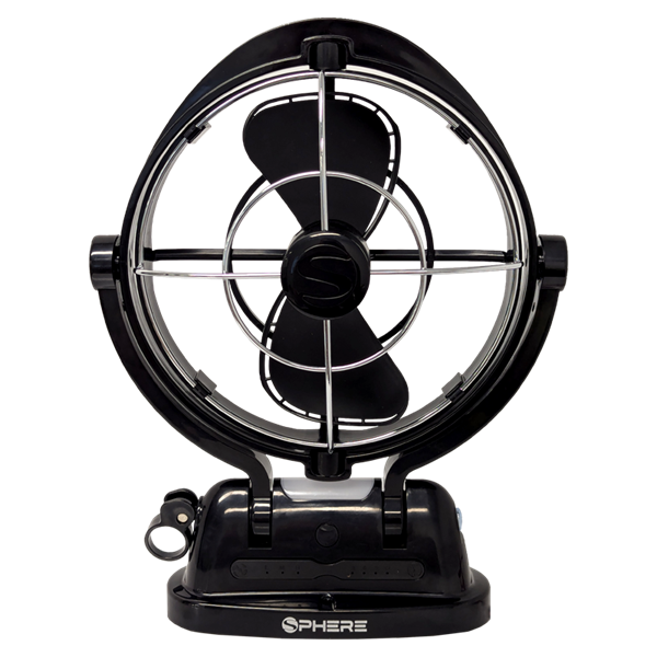 Sphere Black Viento Fan and Light