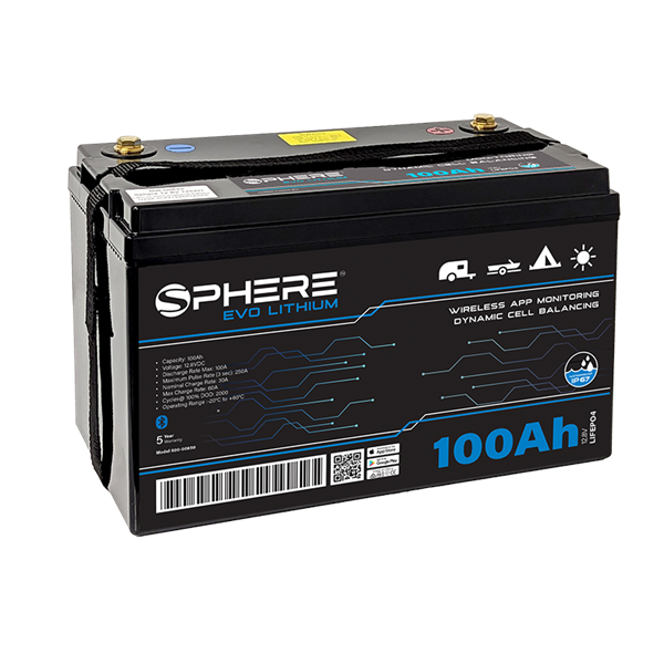 Sphere 100AH EVO Lithium Battery with Bluetooth