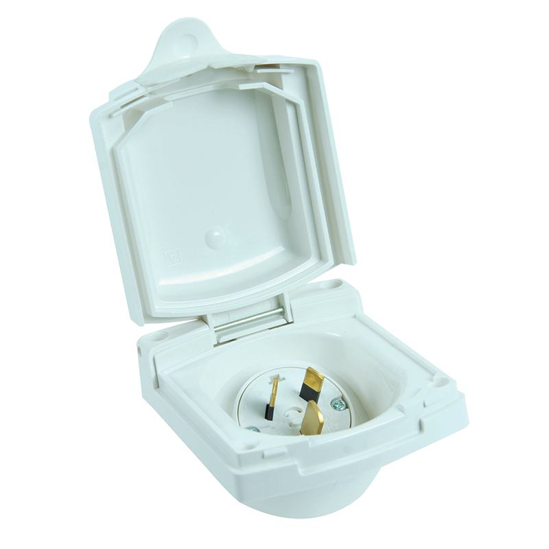 Clipsal White External 15A Power Inlet - 435VFS15WE