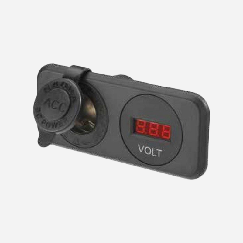 ACCESSORY SOCKET H/D AND 12/24V DC L.E.D VOLT METER .81145BL
